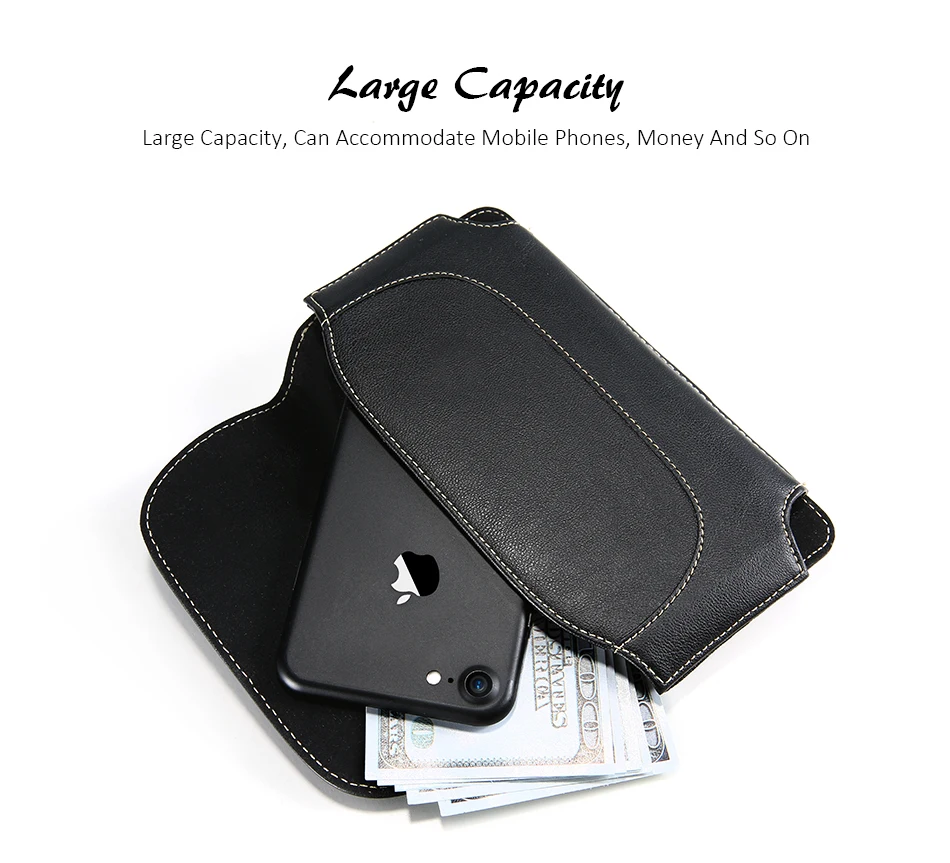 PU Leather Pocket For iPhone 6 6S 7 Mobile Phone Bag Belt Hook YYF (1)