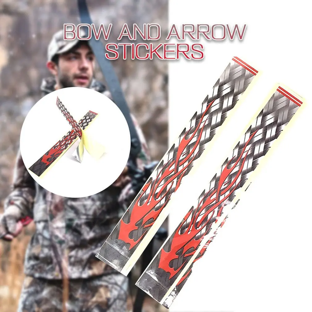 12 PCS Bow Arrow Sticker DIY Heat Shrinkable Wraps Archery Arrow