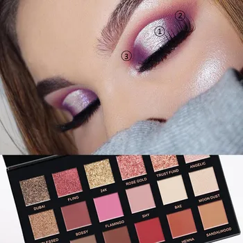 

shiny shadows cosmetics 18Colors Eyeshadow Textured Pallete Faced Matte Pearl Makeup Eye shadow palette maquillage #y2