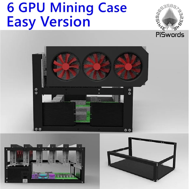 Us 25 0 6 Gpu Aluminum Easy Bitcoin Open Air Miner Mining Rig Mining Case Computer Eth Miner Frame Rig Bitcon Kit Unassembled Ethereum In Computer - 