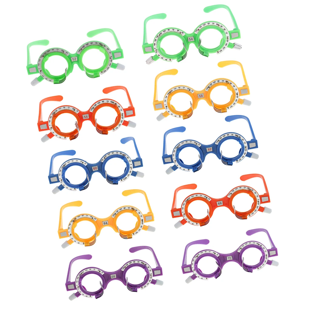 10 Pieces/box Plastic Colorful Optical Trial Lens Frame Optometry Equipment Eyes Optician