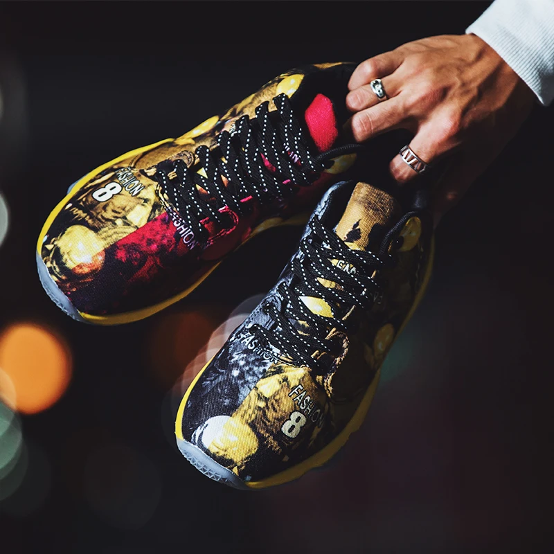 Mens Jordan Basketball Shoes Breathable Non-slip Basketball Sneakers Men Lace-up Gym Ankle Boots Shoes Professional Basket Homme