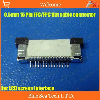 

Free Shipping FPC/FFC connector cable socket 15 pin 0.5mm connector for LCD screen interface of DVD/GPS/MP3/PDA/Phone ect.ROHS