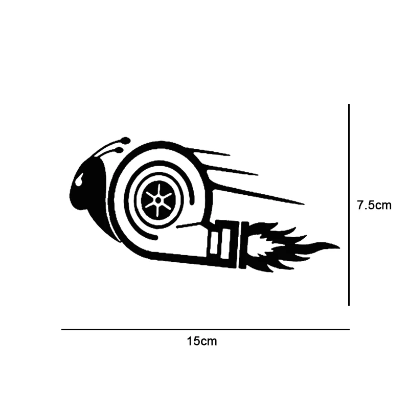 157.5cm Car Sticker Stylish Car Stickers DUB Drift Race Turbo Snail Funny Stickers and Decals Vinyl 3D Sticker On Car Styling (1)
