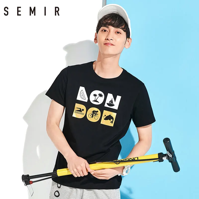 SEMIR футболка мужская с коротким рукавом летняя для отдыха мужские странные вещи