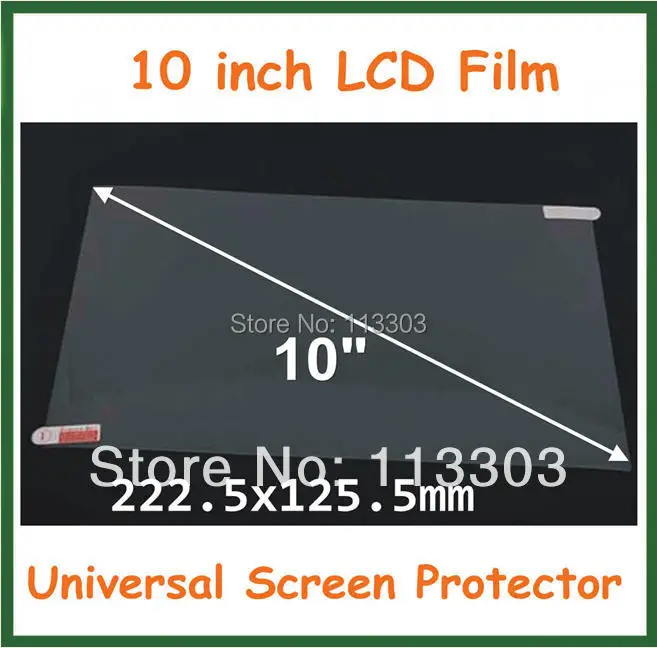 10 шт. 10 дюймов Универсальный Ясно ЖК-дисплей Экран протектор Защитная пленка для планшетных ПК gps MP4 Размеры 222,5x125,5 мм без розничная посылка