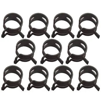 

[6-30mm] Vacuum Spring Fuel Oil Water Black Hose Clip Pipe Tube for Band Clamp Metal Fastener Q673B