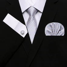 Men`s Tie 100% Silk Red Plaid print Jacquard Woven Tie + Hanky + Cufflinks Brand Paisley Tie Set Jacquard Mens Necktie vintage tie with paisley jacquard