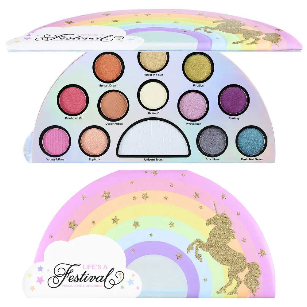 

13 Colors Unicorn Festival Eyeshadow Pallete Matte Shimmer Nude Eyeshadow Palette Glitter Makeup Maquiagem Profissional Completa