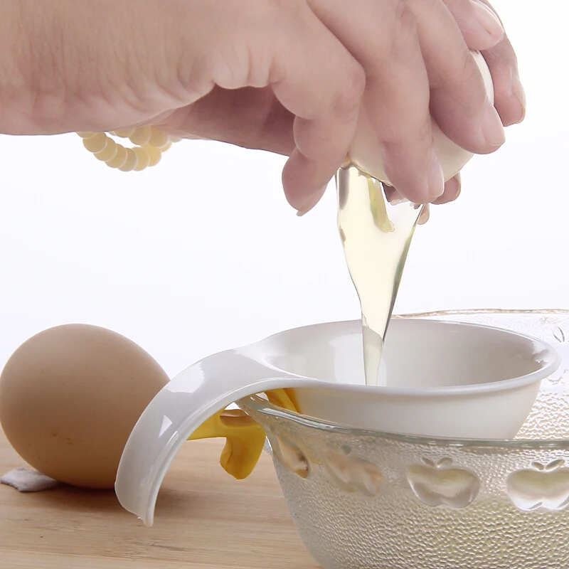 

2016 DIY High Quality Egg Yolk White Separator Egg Divider Kitchen Egg Tools Food Grade PP Plastic Filter Sieve Divider Holder