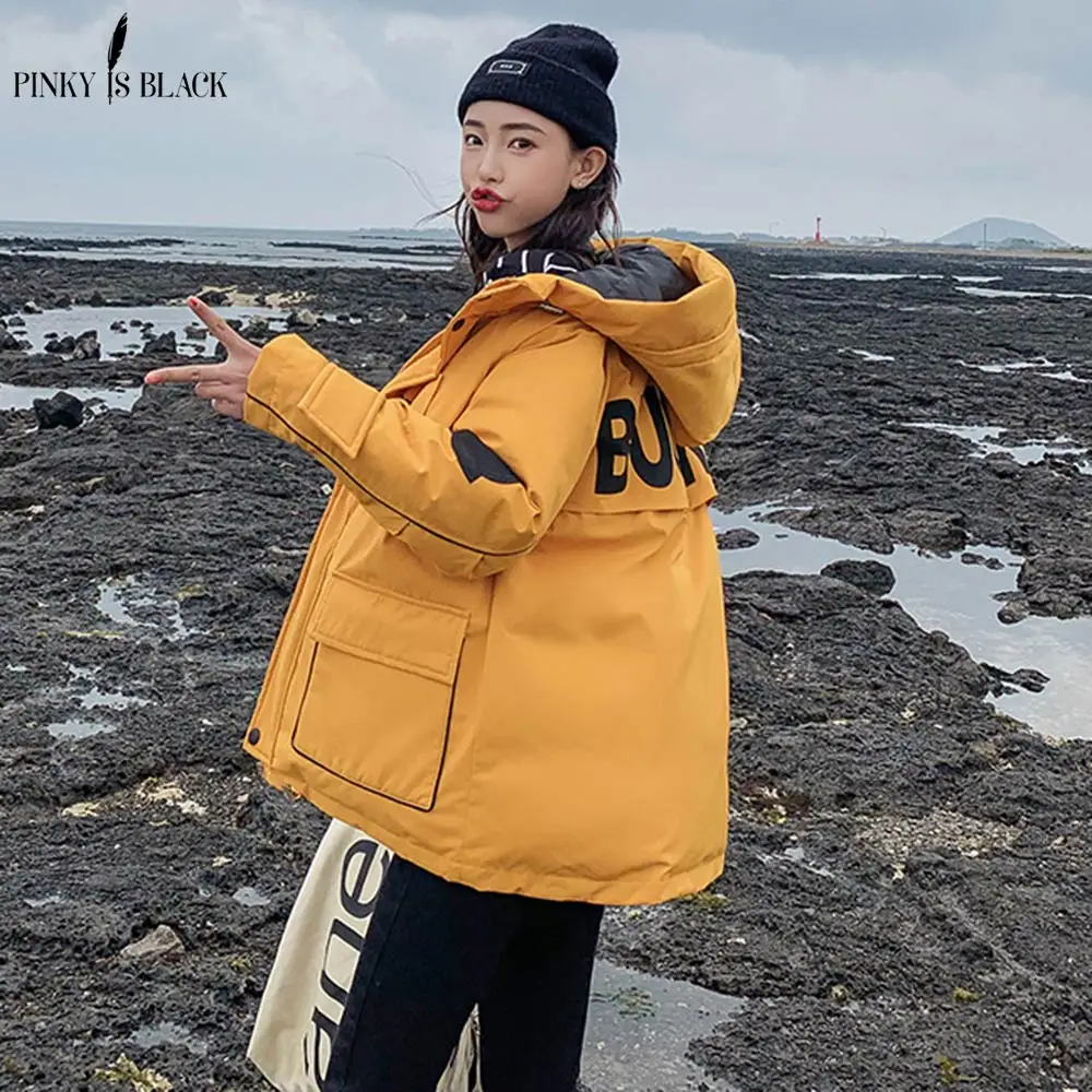 

PinkyIsBlack 2019 Short Parkas Women Winter Jacket Casual Hooded Female Jacket Coat Winter Women Warm Thick Long Windproof Coat