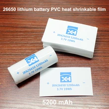 100pcs/lot 26650 Lithium Battery Pvc Heat Shrinkable Sleeve Package Skin Shrink Film 5200mah Capacity Standard