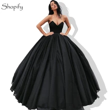 Длинное черное вечернее платье Пышное милое декольте великолепные Бальные платья женские вечерние платья в арабском стиле