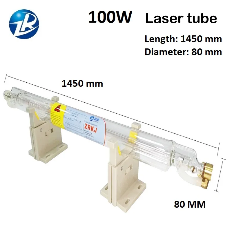 SHZR 100 Вт лазерная трубка стеклянная лазерная трубка D 80 мм L 1450 мм