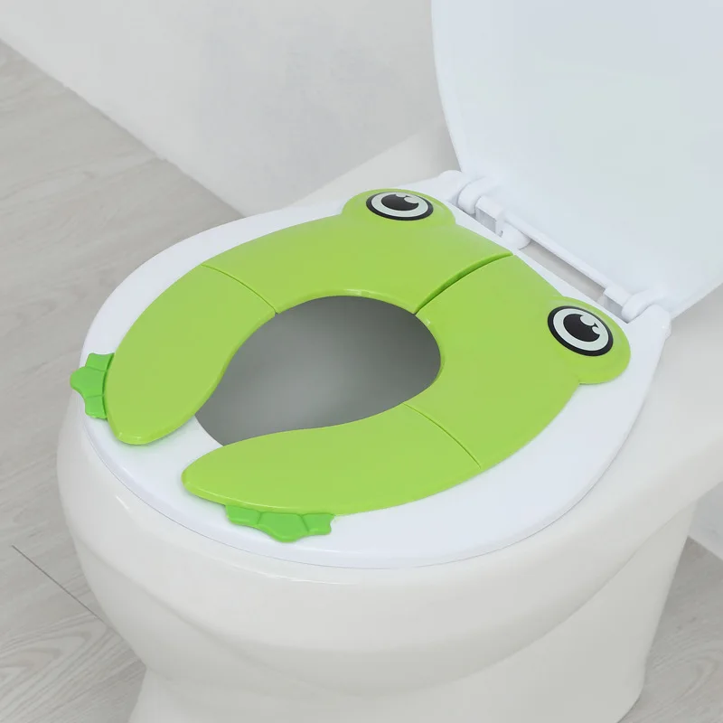 Frog Pattern Folding Children Pot Toilet Cover Soft Skin Kids Baby