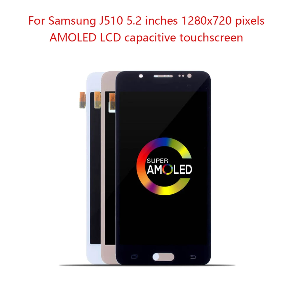 ЖК дисплей 5 2 &quotSuper AMOLED для SAMSUNG Galaxy J510 сенсорный экран с дигитайзером J510FN J5 2016