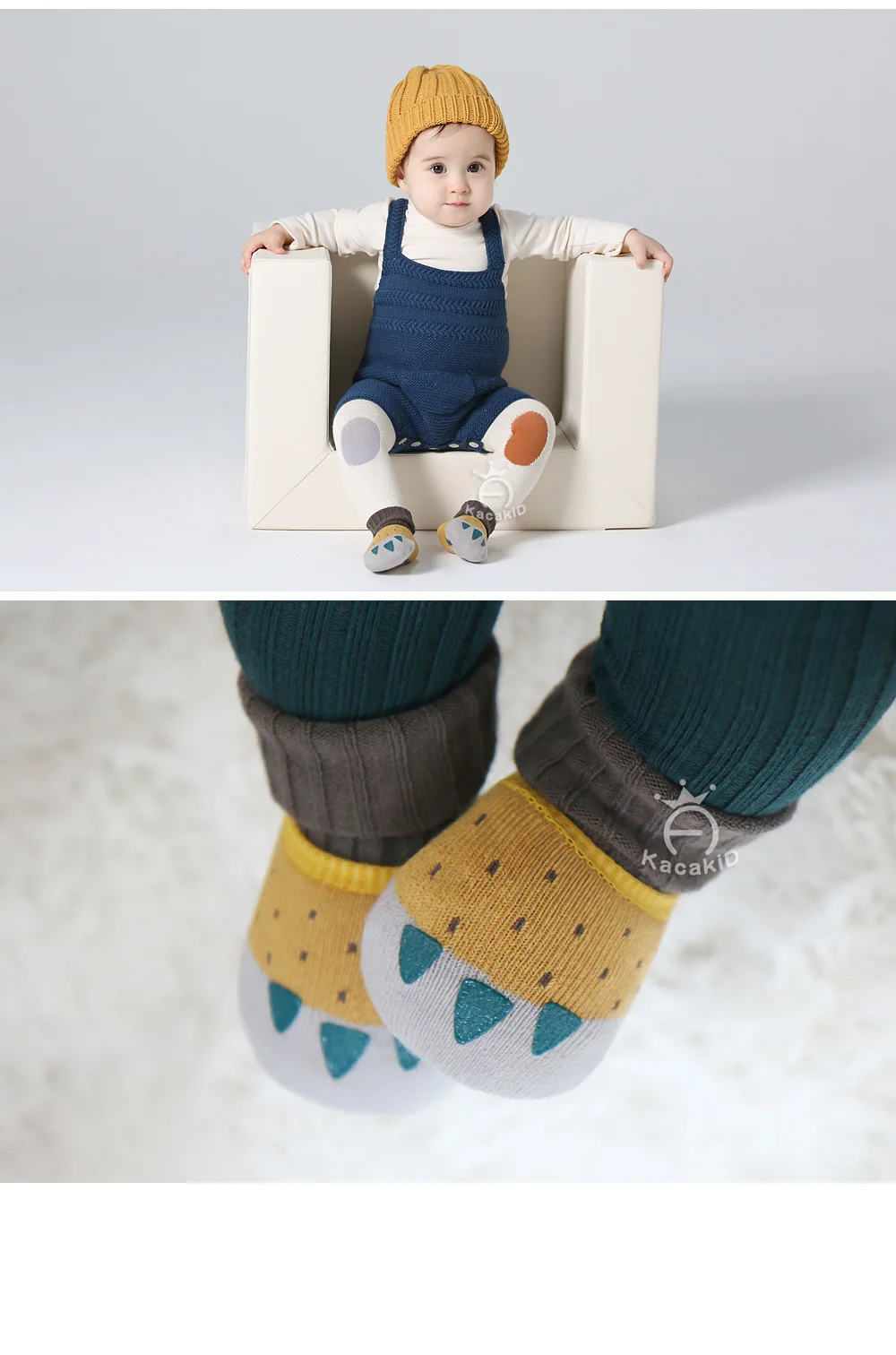 Kacakid детские осенние зимние носки новых детских маленький милые махровые носки-башмачки+ в полоску Гольфы костюм младенческой Носки