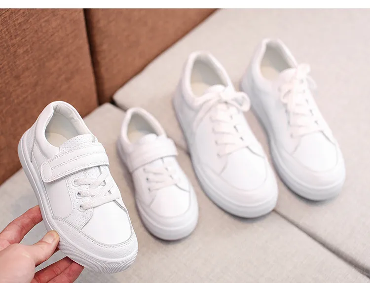 New Children Shoes Spring/Autumn Genuine Leather Kids Casual Sneakers Student Flats Sports Shoes Boys Girls Single Shoes 02