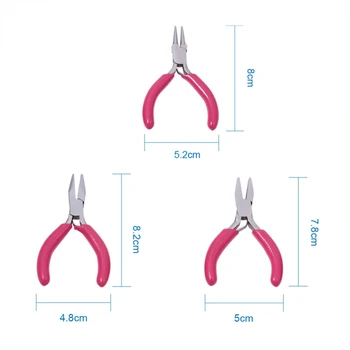 

New Mini Jewelry Pliers Sets Diy Jewelry Tools&Equipments 6Pcs/Lot For Jewelry Making Carbon Steel Deeppink Diy Handmade Hardw
