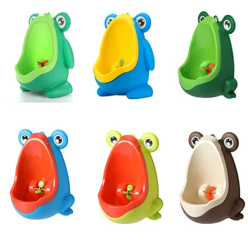 

Training Boys Bathroom Frog Urinal Baby Boy Toilet Training Children Stand Vertical Urinal Wall-Mounted Hook Frog Potty Toilet