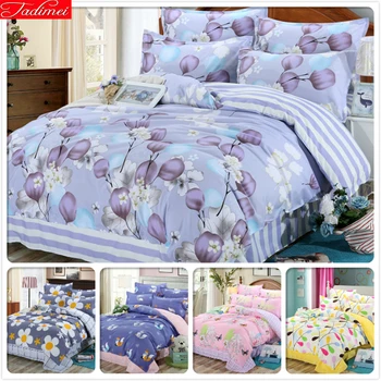 

New Classic Bed Linen Quilt Case Comforter Duvet Cover 4pcs Bedding Set Lover Couple Double Big Size Full King Queen Twin Cotton