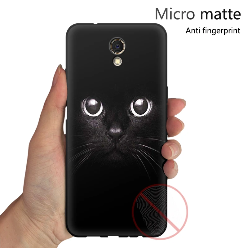 Черный матовый Мягкий силиконовый чехол JURCHEN из ТПУ для Meizu M6S 5 7 дюйма роскошный