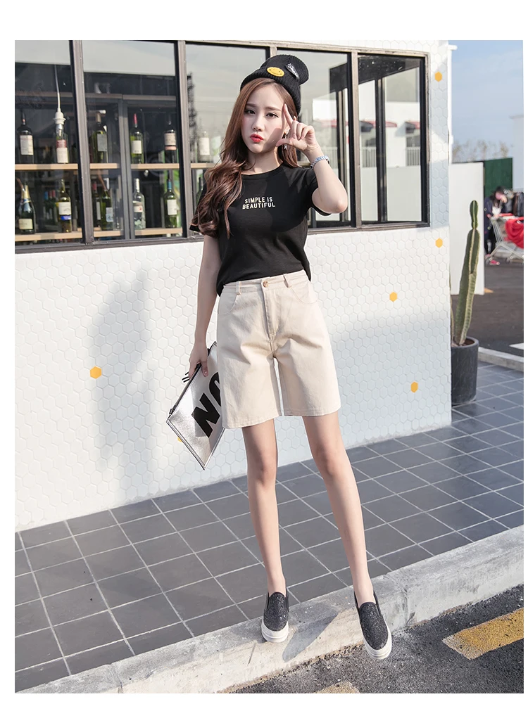 plus size clothing Hzirip 2020 Summer Women Hot Short Fashion Loose Cotton Wide Leg Shorts Candy Color Casual Shorts Womens Plus Size Bottoms S-3XL bike shorts women