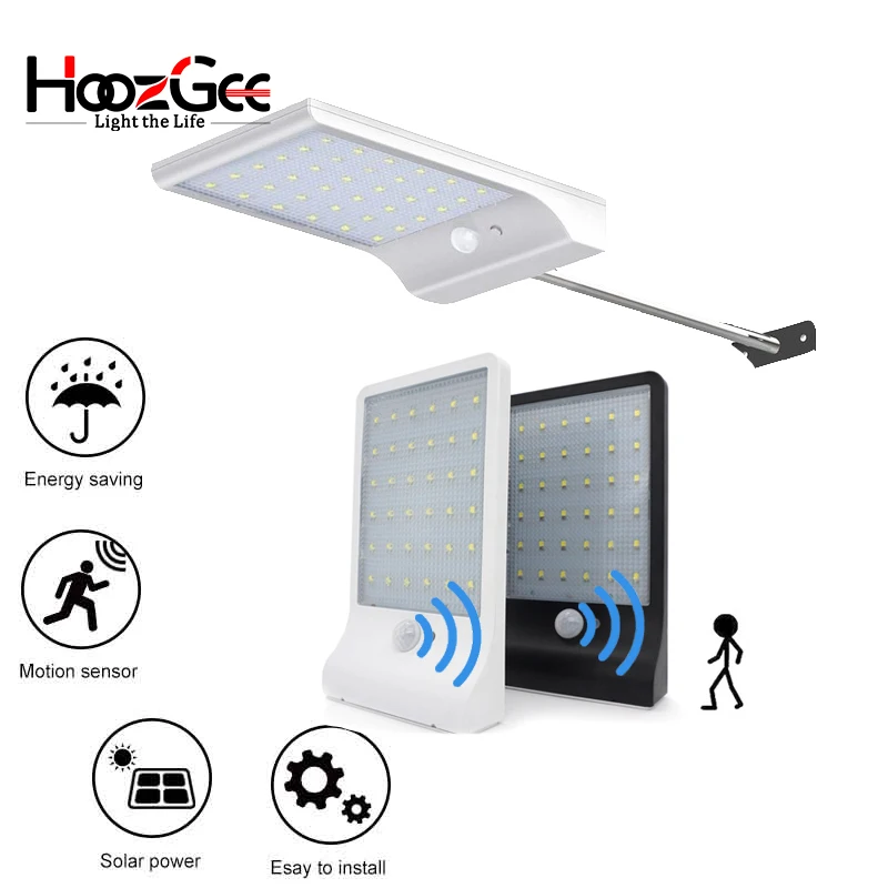 

HoozGee 36 LED Solar Wall Light Waterproof Motion Sensor Lampegarden Outdoor Lighting Decorative Stainless Steel Solar Light