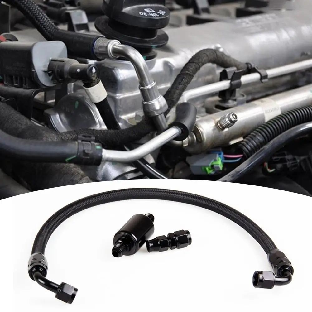 Hot 6AN Tucked Fuel Line Hose Fittings Kit Inline Filter Fuel Hose Line For Honda for Civic EK B