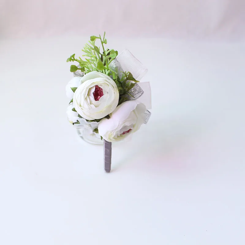 Wedding Corsages and Boutonnieres men groom artificial flowers  (17)