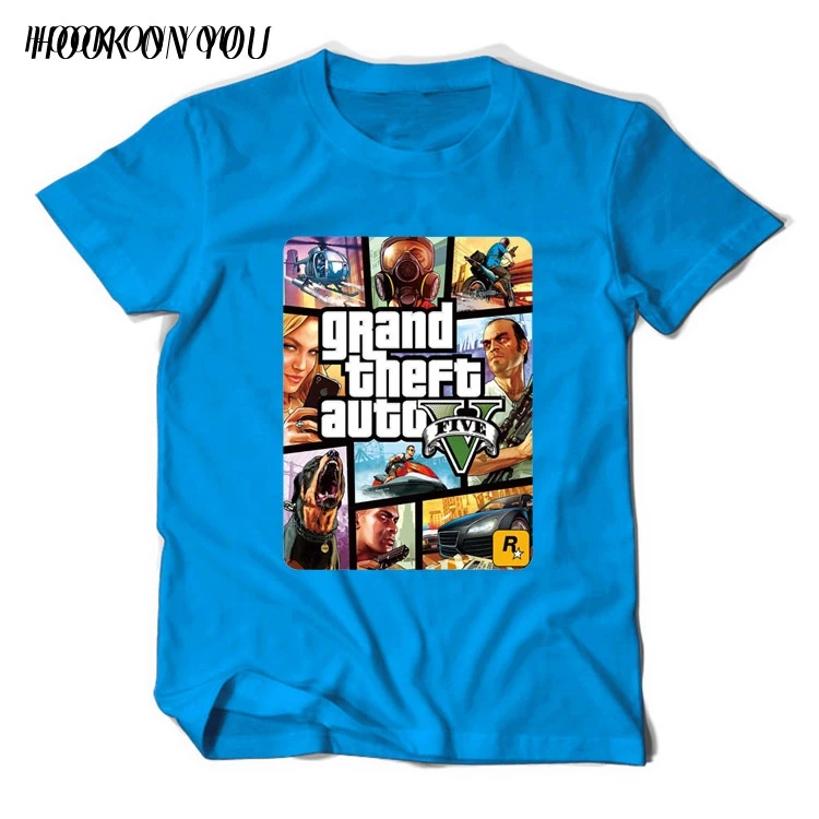 Grand Theft Auto GTA Футболка Мужская Уличная Длинная с GTA 5 Футболка Мужская известный бренд футболки в хлопок футболки для пар GTA5