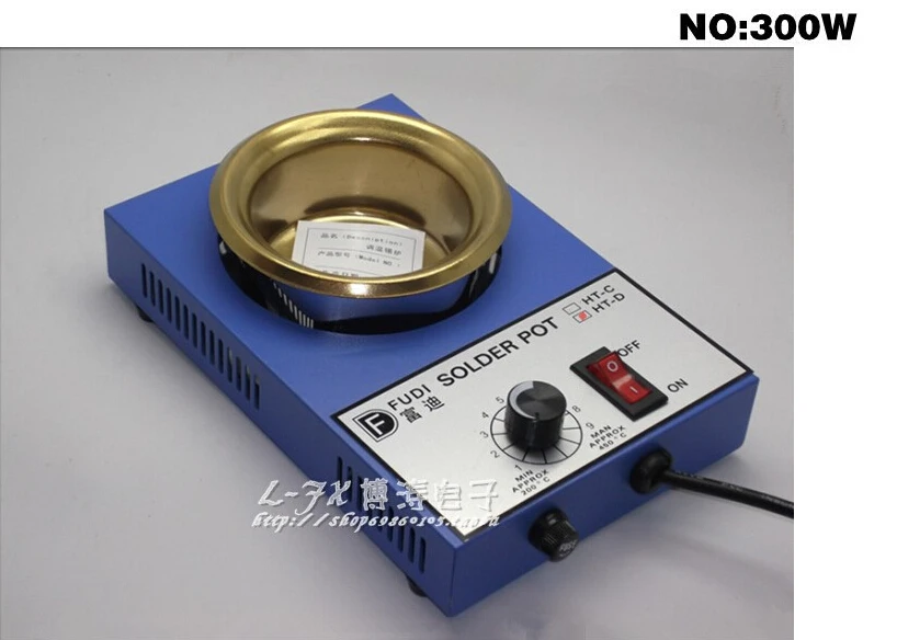 

300W solder pot tin melting furnace thermoregulation stainless steel 100mm 200 ~ 450 centigrade for bga reballing station