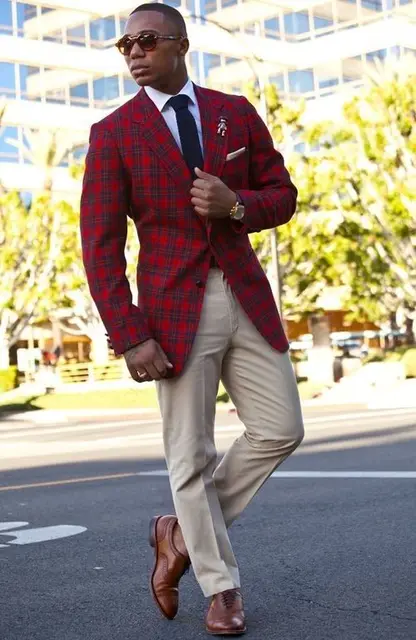 mens plaid blazer vintage