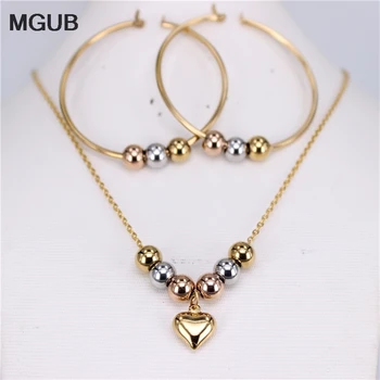 MGUB New stainless steel beads (earrings necklace) manual suit 4 options Earrings free choice 30mm-70mm Free shipping