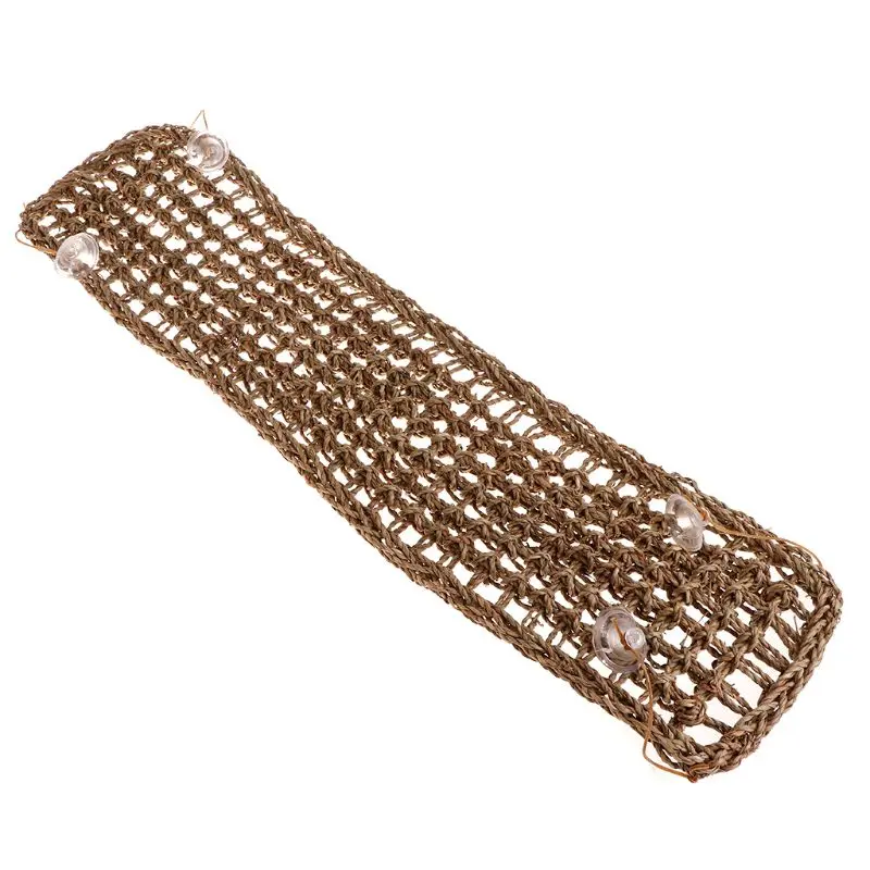 

Reptile Hammock Rectangle Hanging Lizard Cat Kitten Play Toys Climb Mat Bed Handmade Natural Braided Straw Pets Products