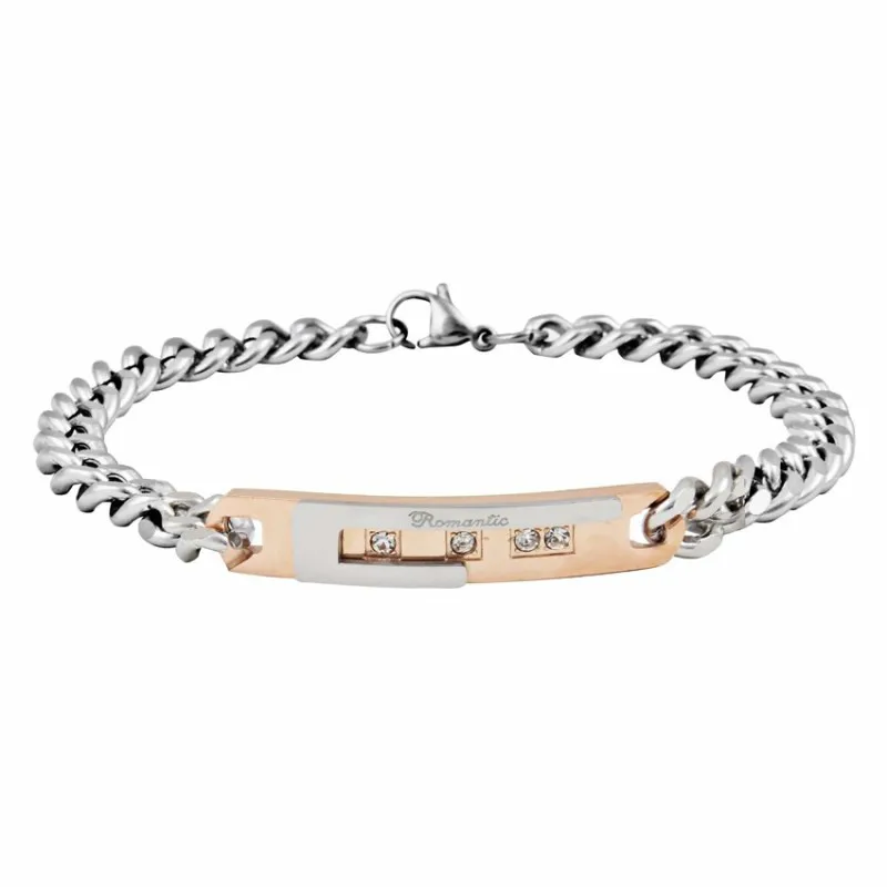

Zircon Tennis Chain Bracelet Men's Hip hop Jewelry Copper Material Gold Silver Rose Color Box Clasp CZ Bracelet Link 18.5cm