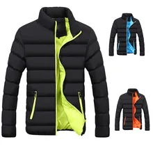 Стиль Мужская куртка Верхняя одежда Зимний теплый, Облегающая посадка толстое пальто ежедневный пиджак парка верхняя одежда Wolovey#15