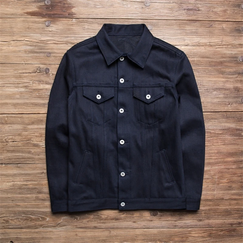 90% OFF Read Description! Asian size cotton 14.5 oz denim jacket casual stylish raw unwashed denim coat 316-0001