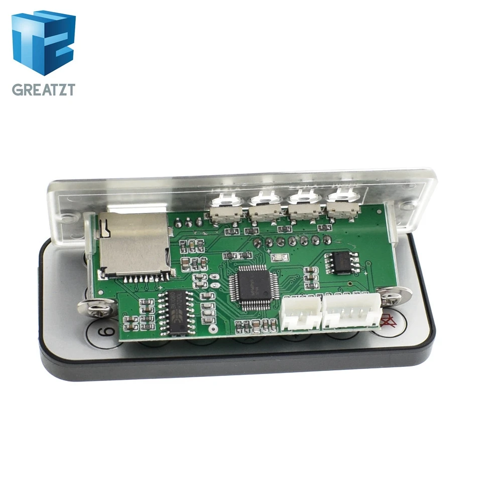 GREATZT MP3 декодирования доска модуль светодиодный Aux w/TF Slot/USB/FM/дистанционного Часы