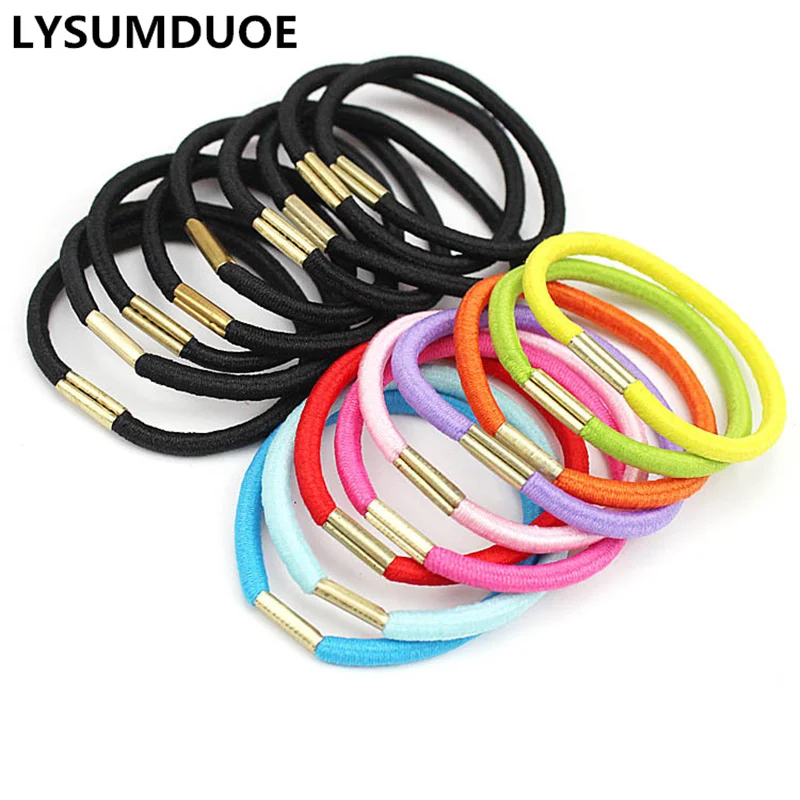 Black Hair Band Women Lots Rubber Hair Accessories 100 Pcs Black