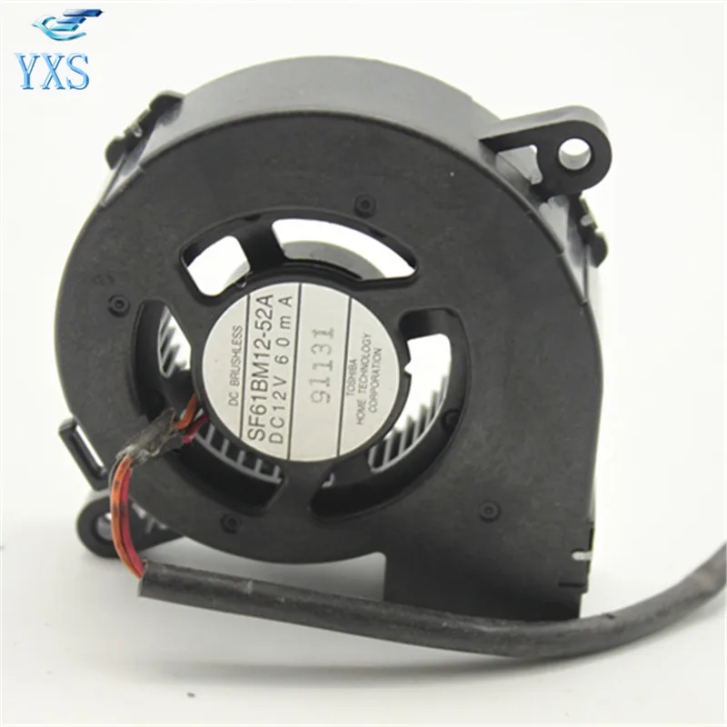 For Projector Fan SF61BM12 52A DC12V 60mA 0.06A 3 Wires Computer