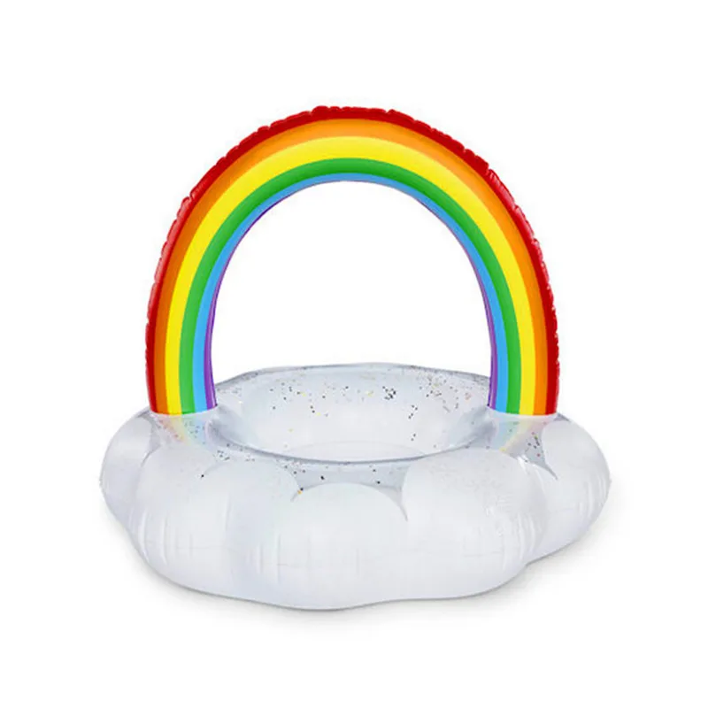 

Water Floating Row Toys Inflatable Rainbow Clouds Air Mattress Raft Float Animal Mounts Swimming Pool Toy Beach Kids Adult