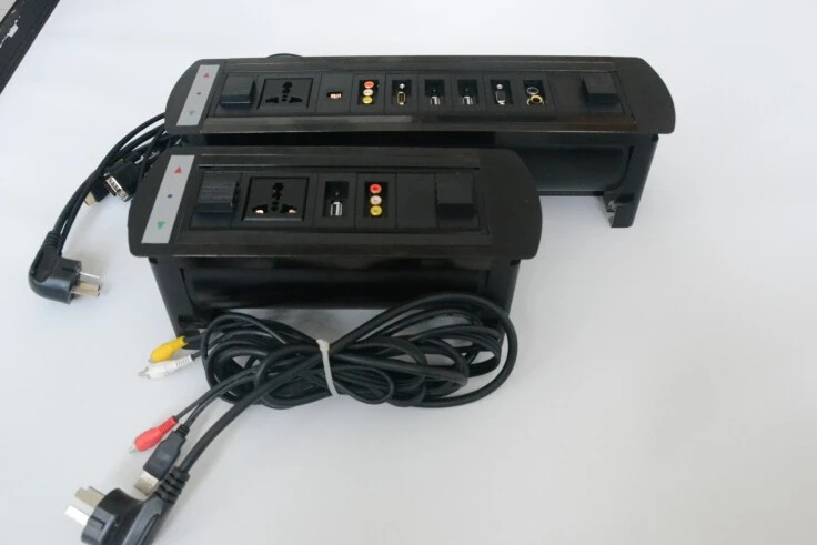 Smart Socket /Power Automatic Multifunctional Audio Office Socket With HDMI /VGA /RCA /DATA Connector table Extendable outlet