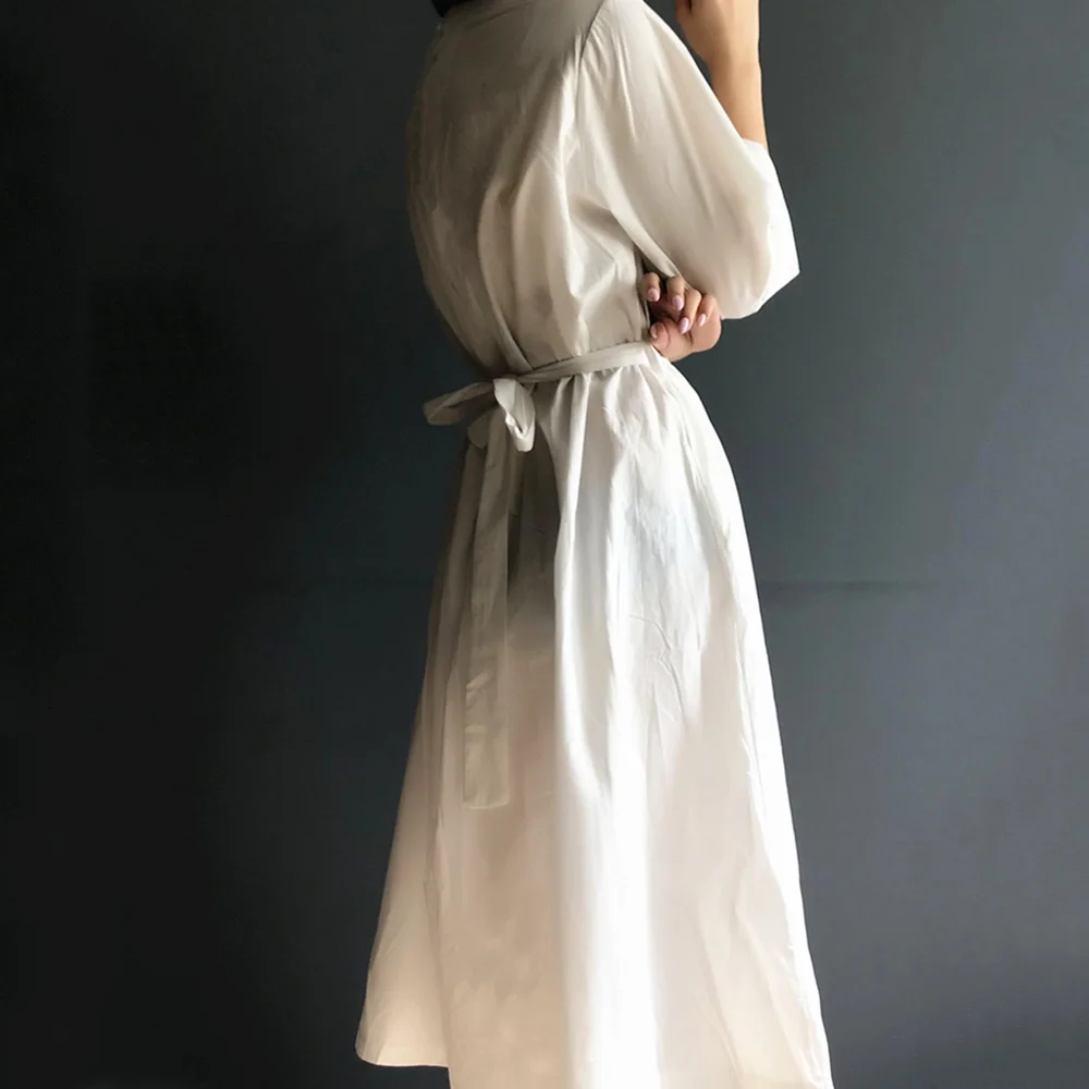 Винтажное Женское Платье черное с v образным вырезом весеннее хлопковое Vestidos