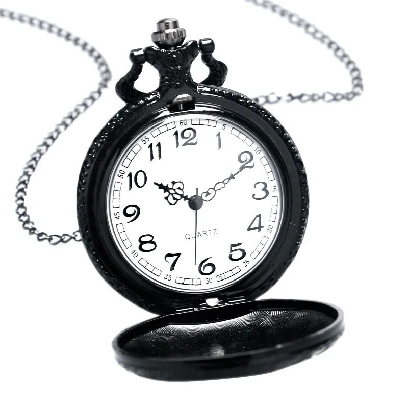 Модные крутые Горячие игры крест огонь тема черный 3D случае Кварцевые брелок кулон карманные часы с цепочки и ожерелья цепи подарок для