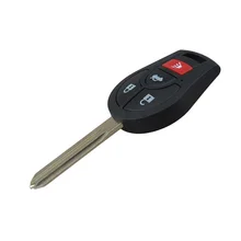 4 Botões Chave Do Carro Reaparelhar Apto Para Nissan Remoto Keyless entrada Key Fob Transmissor W/Uncut Lâmina Chave Com 46 Chip de Carro chave