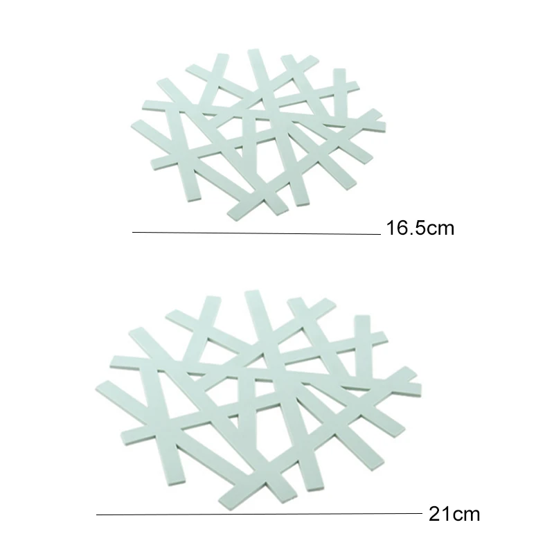 Теплоизоляционная подставка Анти-Горячая домашняя пустотелая Подставка под горячее пластиковое жаростойкое коврик Кухонные гаджеты Посуда коврик в форме снежинок