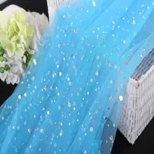 Блестящая ткань в горошек с блестками из органзы, лазерная ткань для рукоделия, для шитья метром шириной 150 см, Высококачественная сетчатая ткань, игрушки