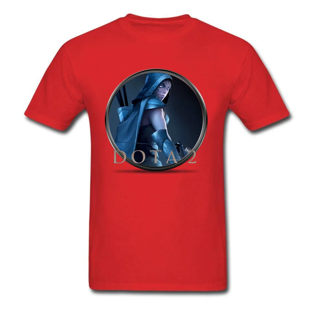 Fashion Dota 2-2 Printed On Top T-shirts O Neck 100% Cotton Man Tops T Shirt Short Sleeve Lovers Day Printed On Tshirts Dota 2-2 red