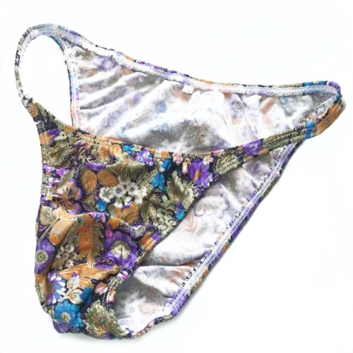 Men's Briefs Lycra Gay Underwear Briefs Comfortable Printed Brief